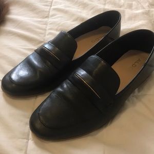 Aldo black loafers, work shoes, dress shoes